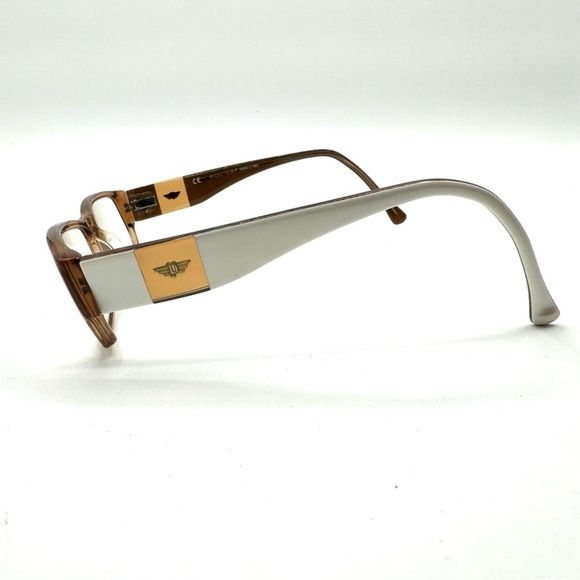 POLICE PRESCRIPTION GLASSES VISION BROWN WHITE FRAME MADE IN ITALY - Picture 4 of 11